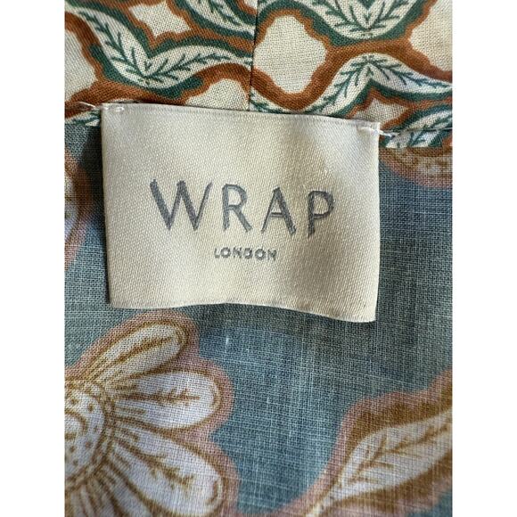 WRAP LONDON Women's Botanical Print Cotton Tunic Dress Green Size 16 - Picture 2 of 13